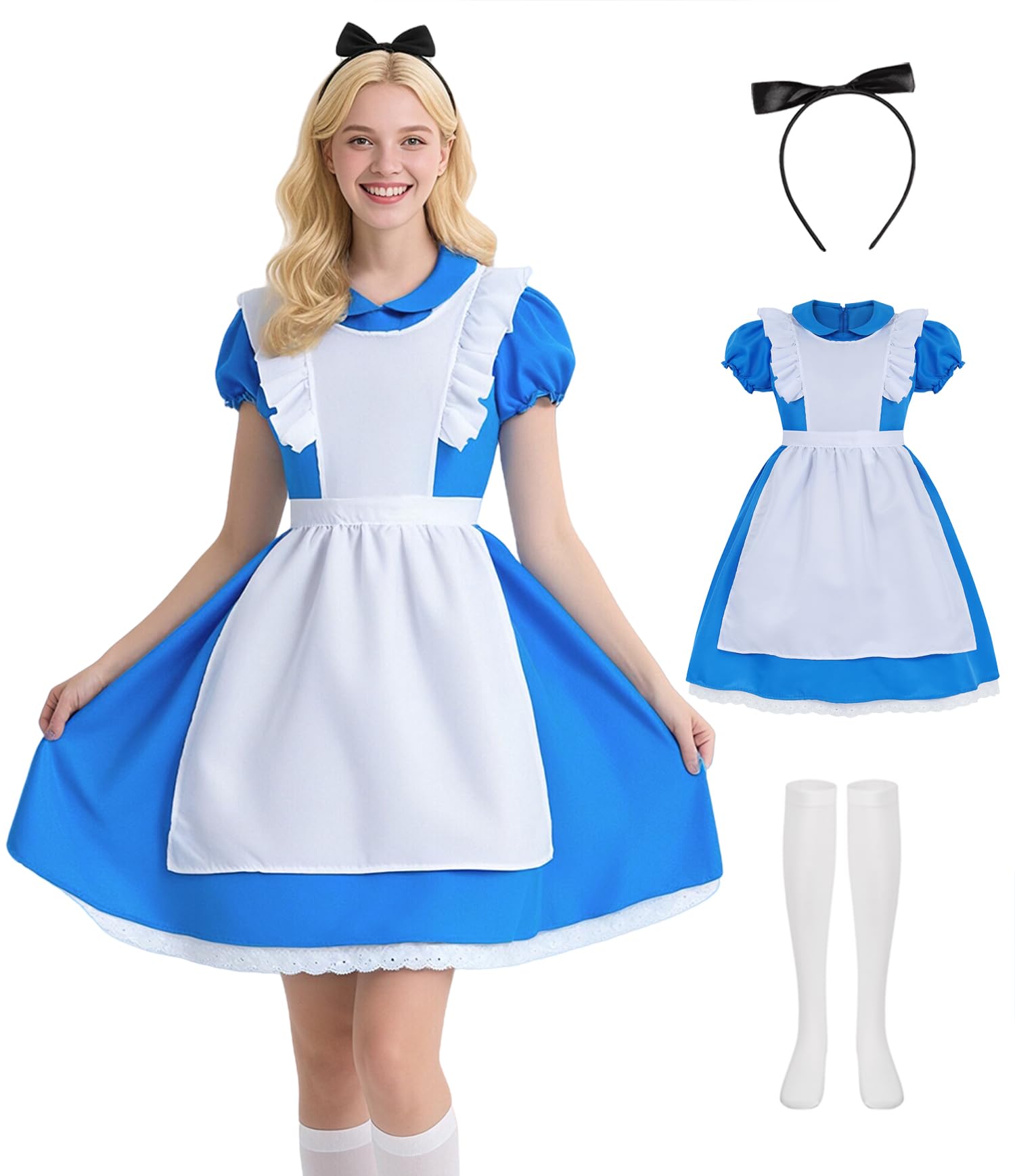 Adult Blue Dress Costume for Women Halloween Princess Costumes