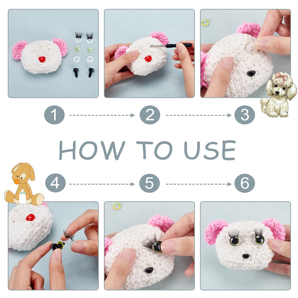 Amazon.co.jp: PH PandaHall さし目 ドール 目玉 つけまつ毛