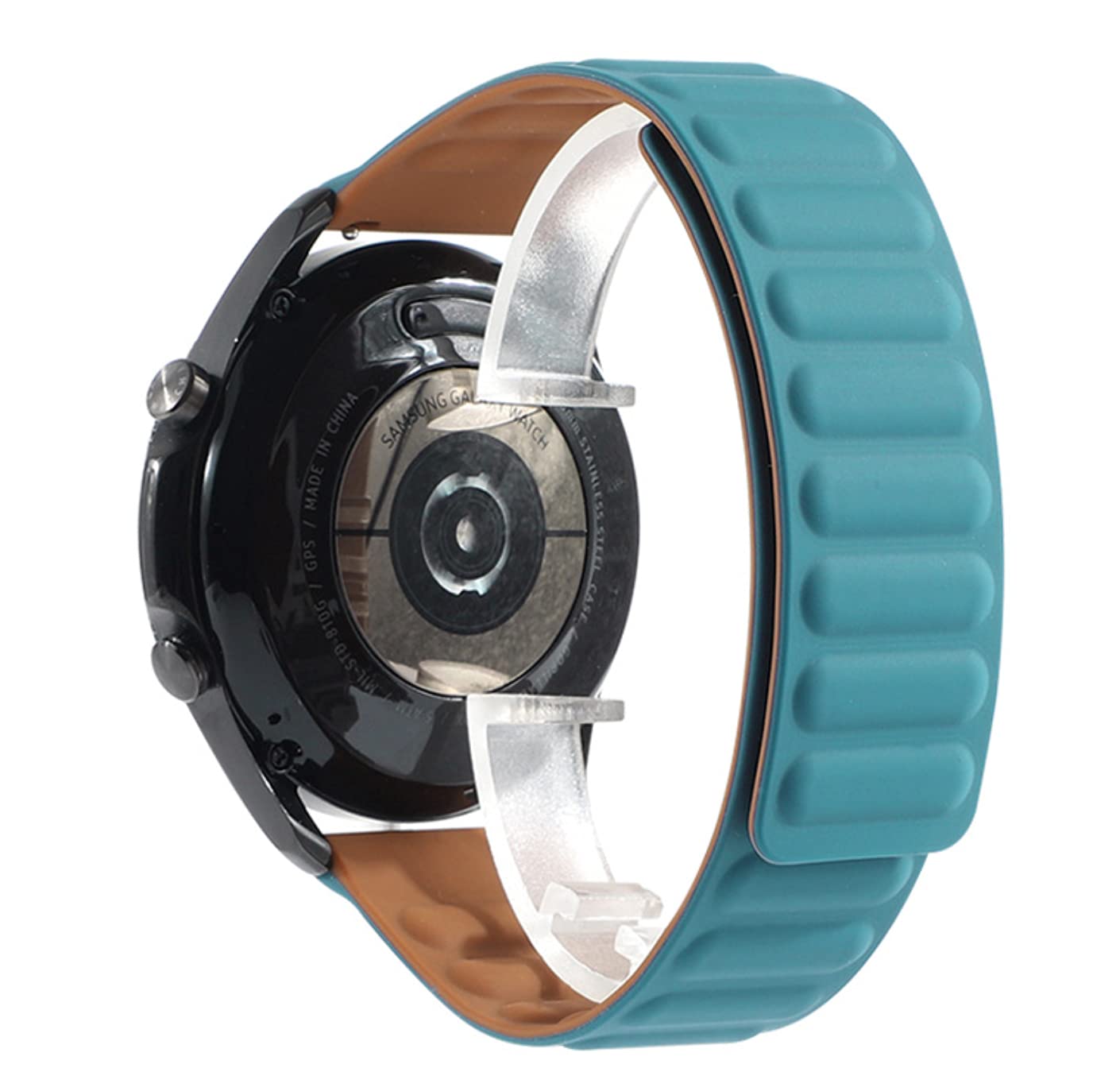 KG20 Magnetic Loop Strap/Band 20mm 22mm Watchband for Huawei Watch,Samsung Galaxy Watch,Amazfit Watch or Any other traditional watch. Men/Women Bracelet Replacement (22mm, Turquoise)