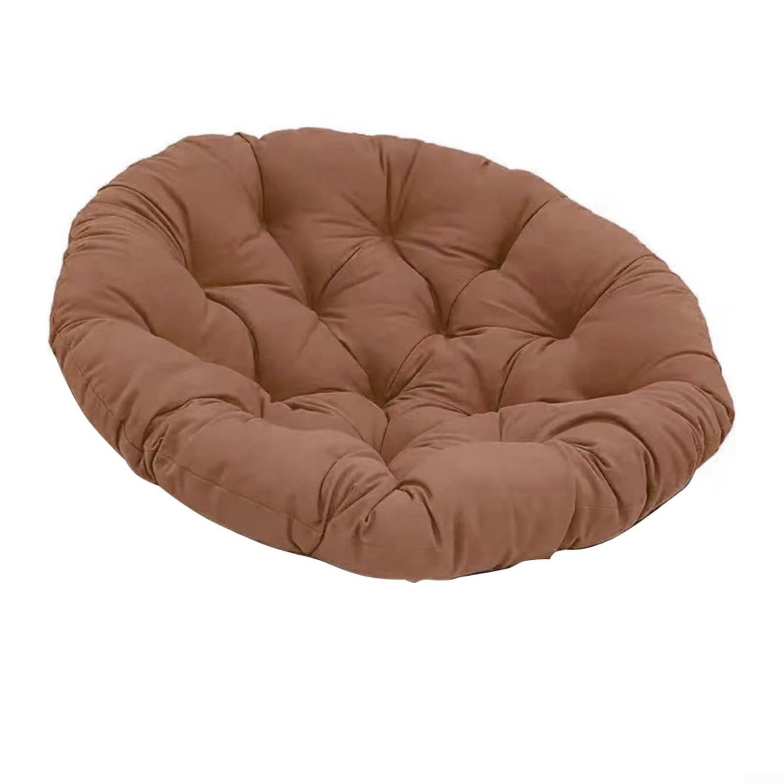 Emiif Cojín para silla de columpio, cojín redondo extraíble para limpiar patio, cojín para silla colgante para jardín, exterior e interior (E)