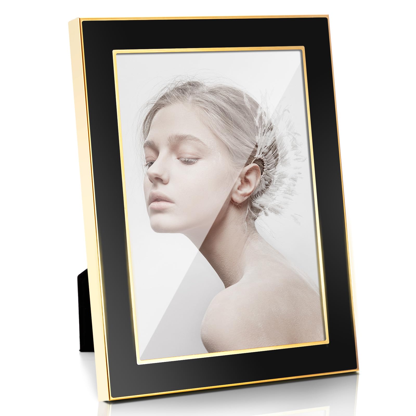 Amazon.co.jp: TWING 8x10 写真フレーム ゴールドとブラック、HDリアル