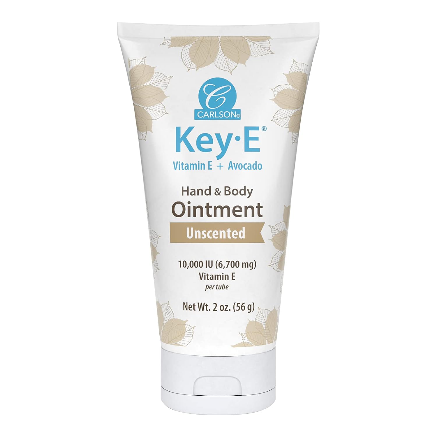 Carlson - Key-E Hand and Body Ointment, For Dry & Rough Skin, Avocado + Coconut Oil + Beeswax + Vitamin E, Unscented, 4 oz