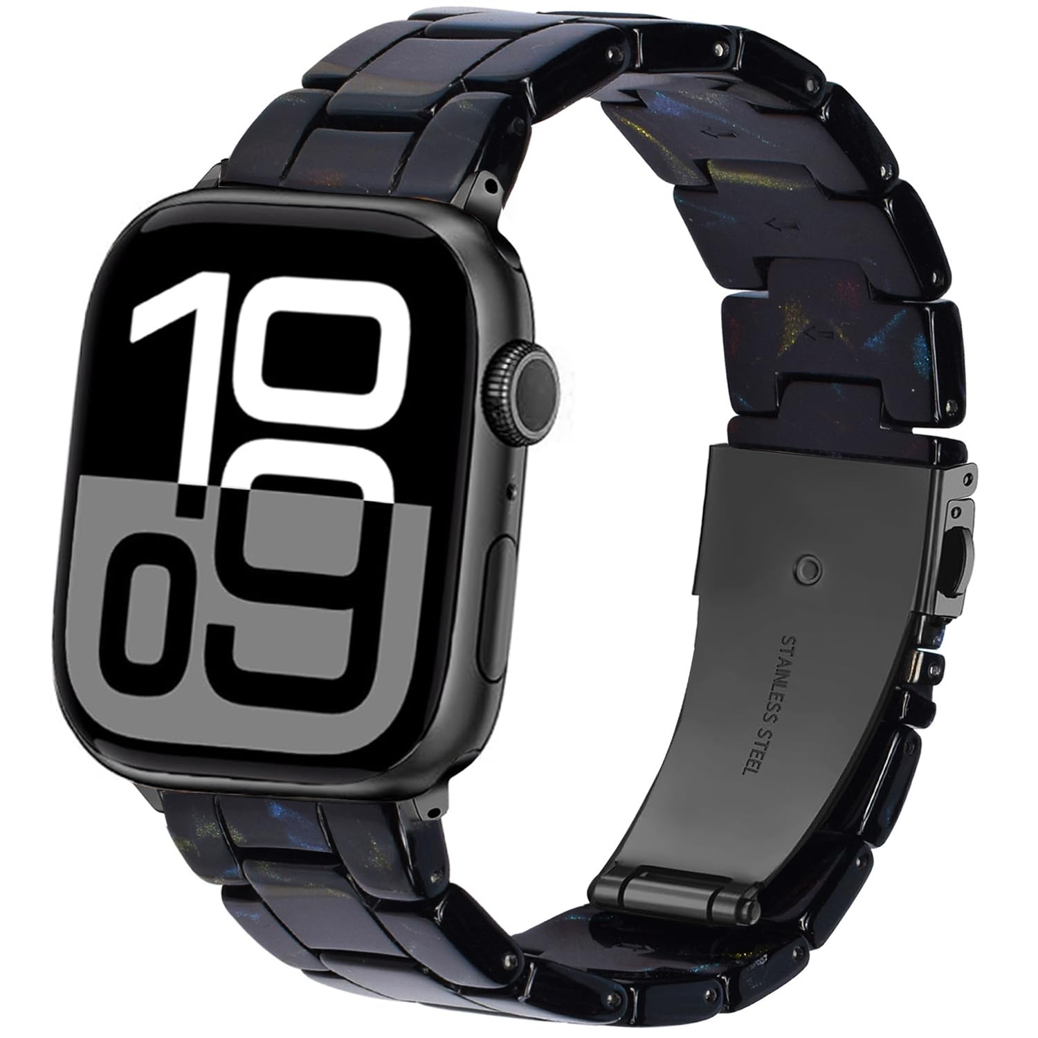 DEALELE Bands Compatible with Apple Watch 49mm 46mm 42mm 45mm 41mm 44mm 40mm 38mm, Colorful Resin Replacement Strap for iWatch Series 10/9 / 8/7 / 6/5 / 4/3 / Ultra/SE Women Men — view 36