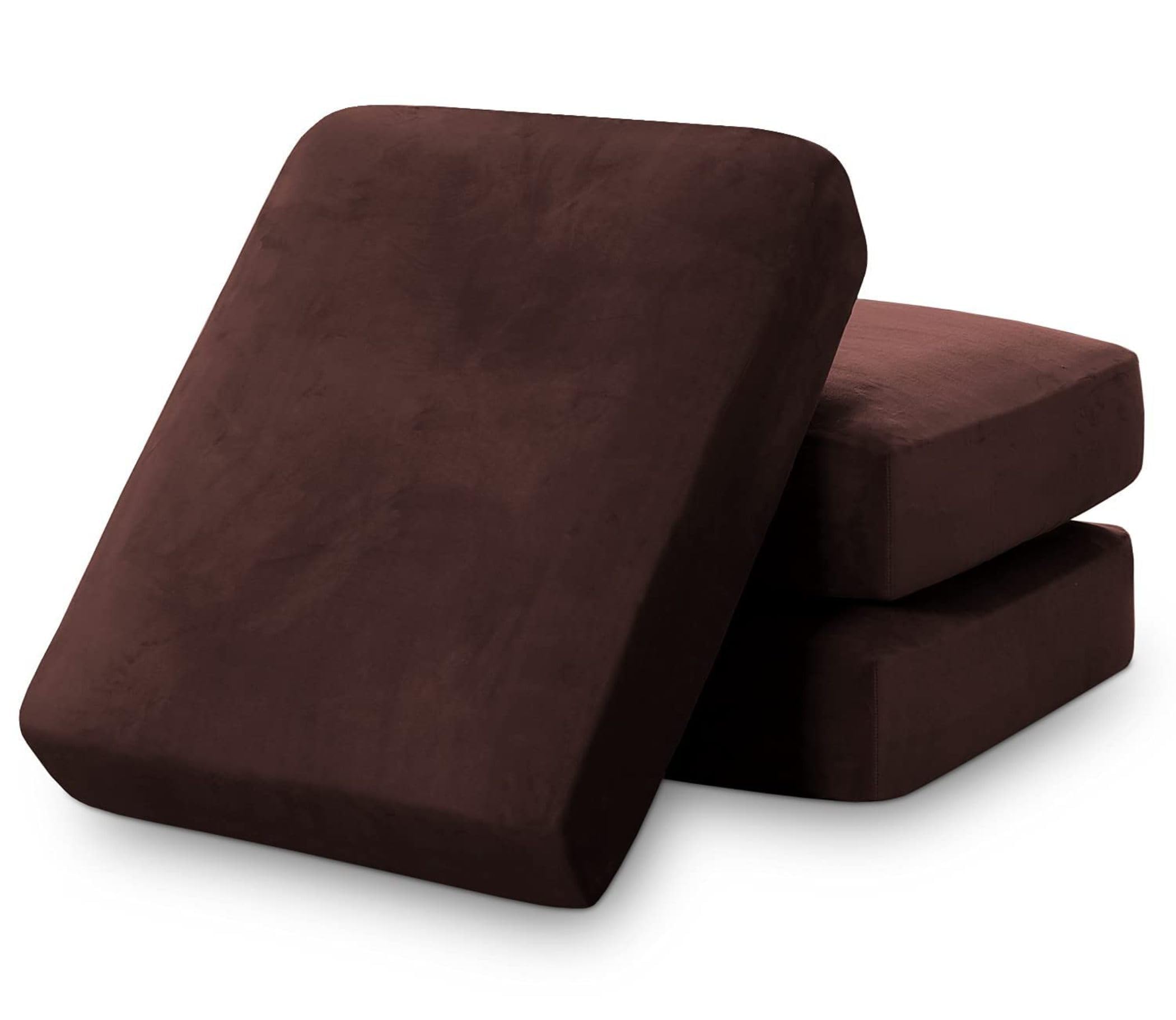 Sofa Foam Cushions in Moshi Fabric with Zip Cover (Seat - 21"x22"x4") Warm and Decent Visual | Stretchy Soft Moshi Fabric | Multipurpose Using Cover | (Pack of 3, Mohgani)-image-13