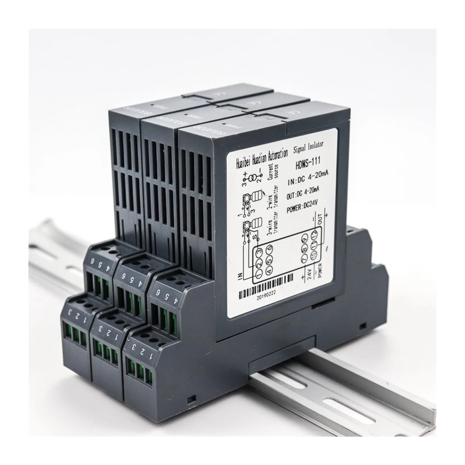 KSZHZYMGX 1pcs 12-28Vdc Analog Signal Isolator 0-10V Passive Signal Converter(0-10V in and out,2 in 2 out)