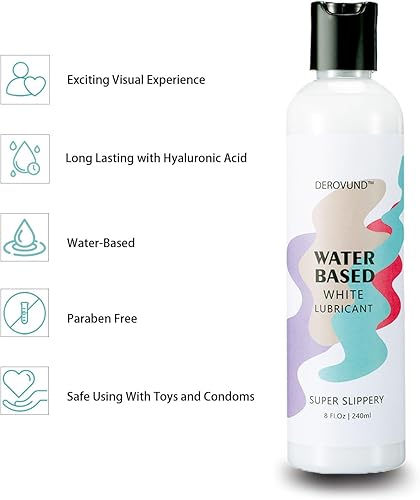Miniatura 4 de Lubricante sexual súper resbaladizo a base de agua, lubricante blanco personal con ácido hialurónico, lubricante blanco cremoso sin perfume para
