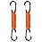 BRAVESHINE 2 Pack Paracord Keychain Hook D Ring Carabiner Clips for Water Bottle, Key, Backpacks, Boys, Girls, Men, Women - Orange
