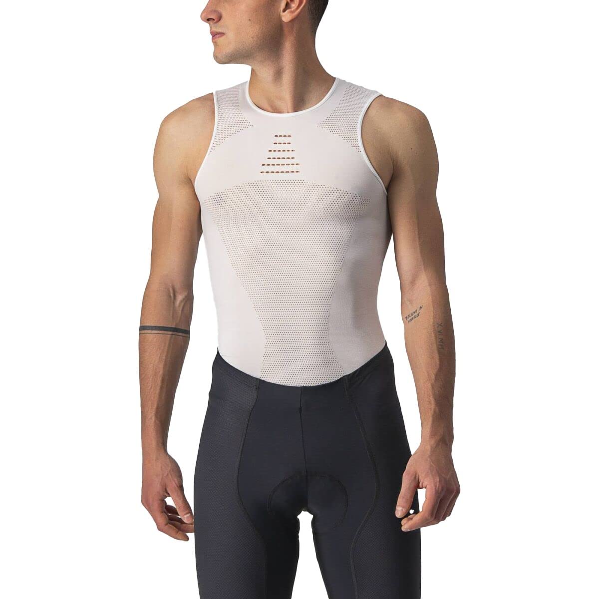 CASTELLI 4520031 CORE SEAMLESS BASE LAYER Men's T-shirt WHITE BLACK L/XL