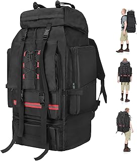 LYtech 130L Hiking Camping Backpack Waterproof Internal Fram