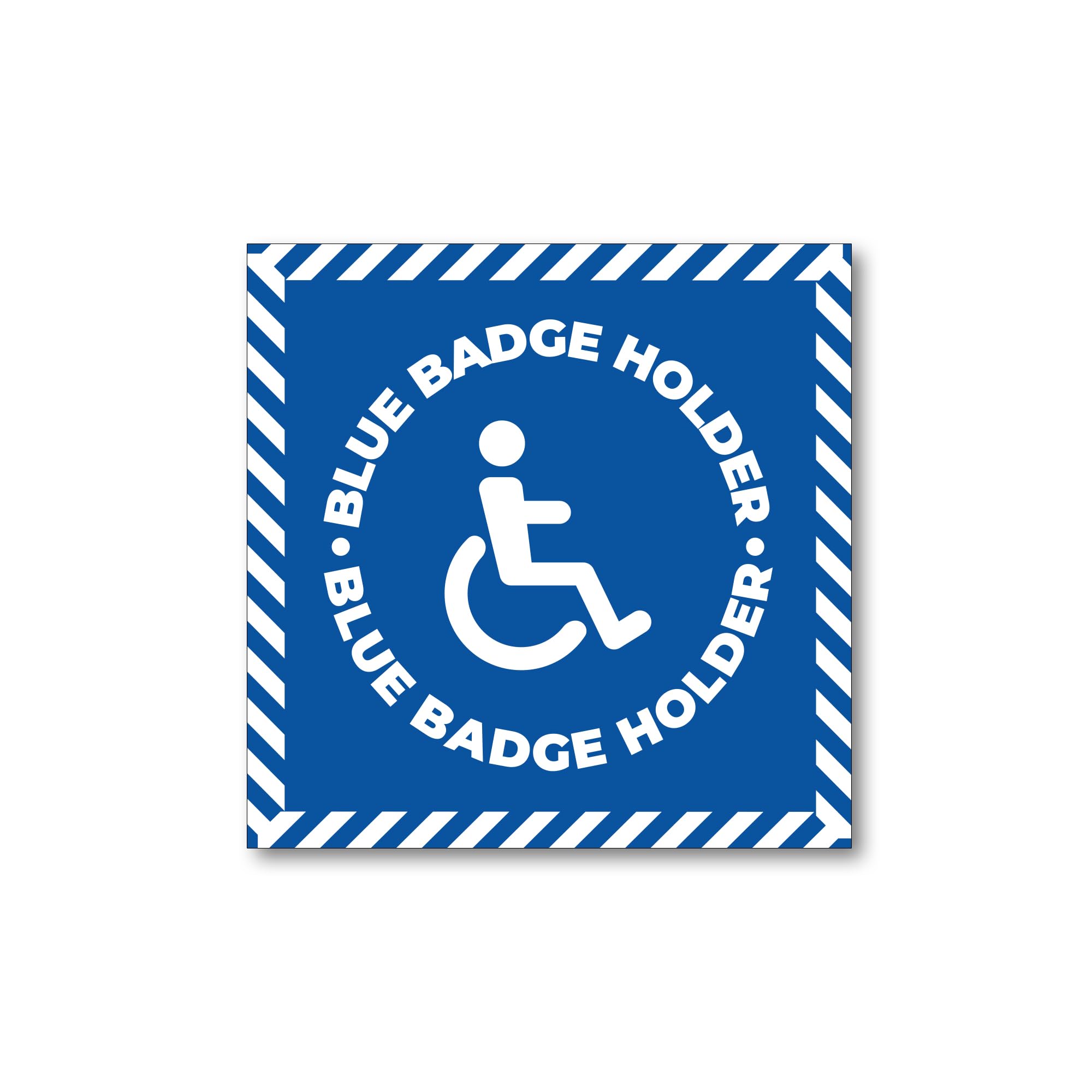 Sport Merchandise Blue Badge Holder Car Sticker – Premium 3M Vinyl Disabled Driver & Passenger Awareness Decal, Hidden Disability Wheelchair Sign, Weatherproof Bubble-Free Exterior Window Sticker, Uk Made (B)