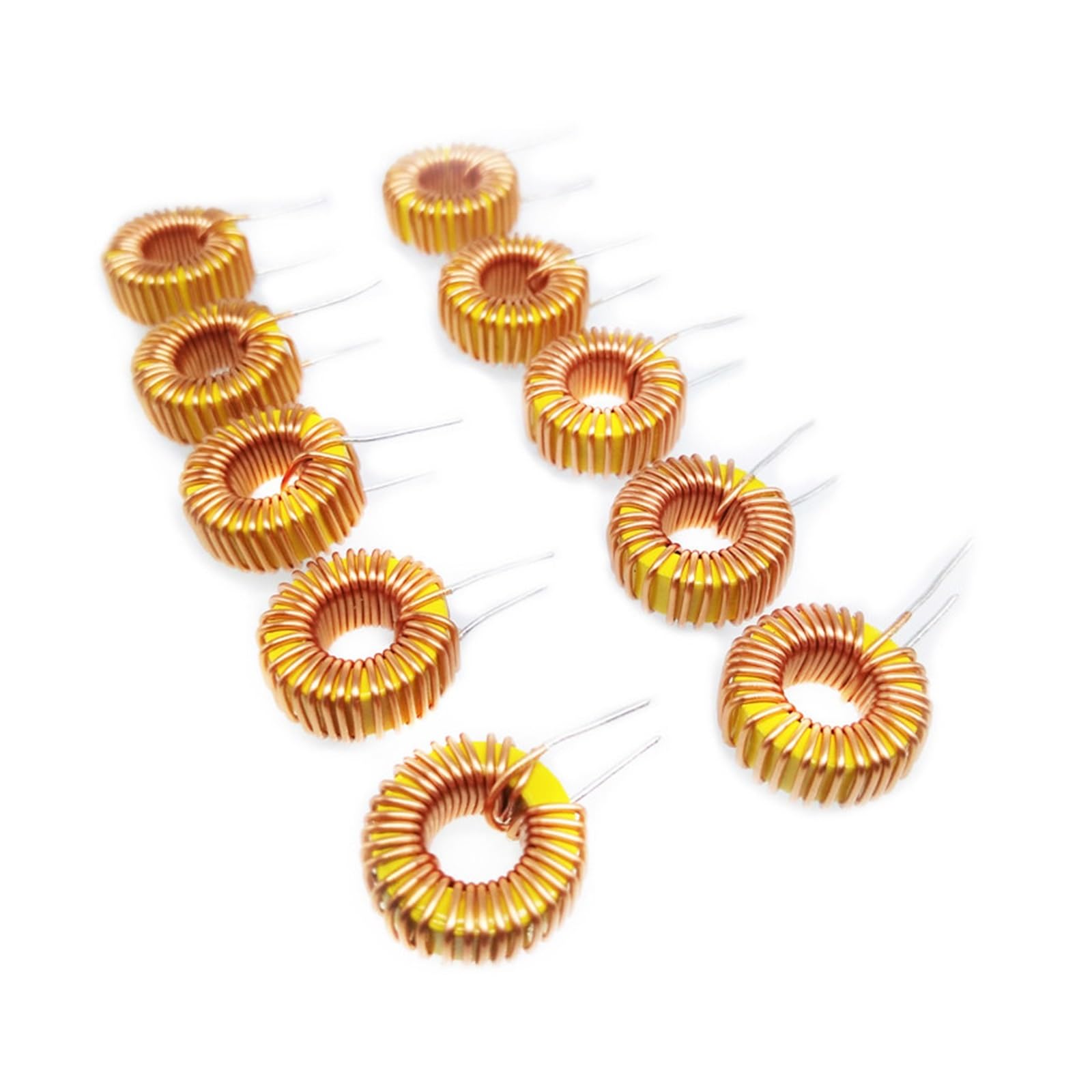 10 PCS Toroide Induttore 3A Avvolgimento Induttanza Magnetica Bobina Wire Wrap Toroide Induttore 22UH/33UH/47UH/100UH/220UH/330UH/470UH (Size : 470uH)