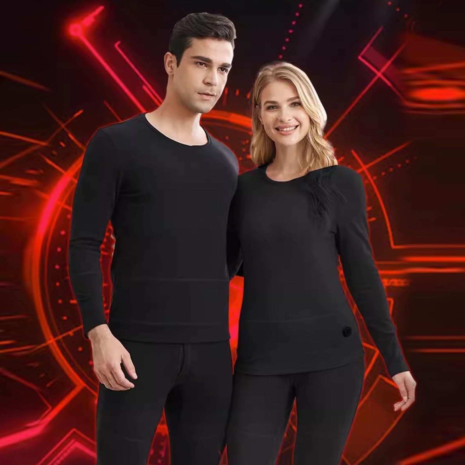 Ropa Interior con Calefacción De 20 Zonas,Traje Térmico para Hombre Y Mujer Forro De Algodón Ajuste De Temperatura De Tres Velocidades.