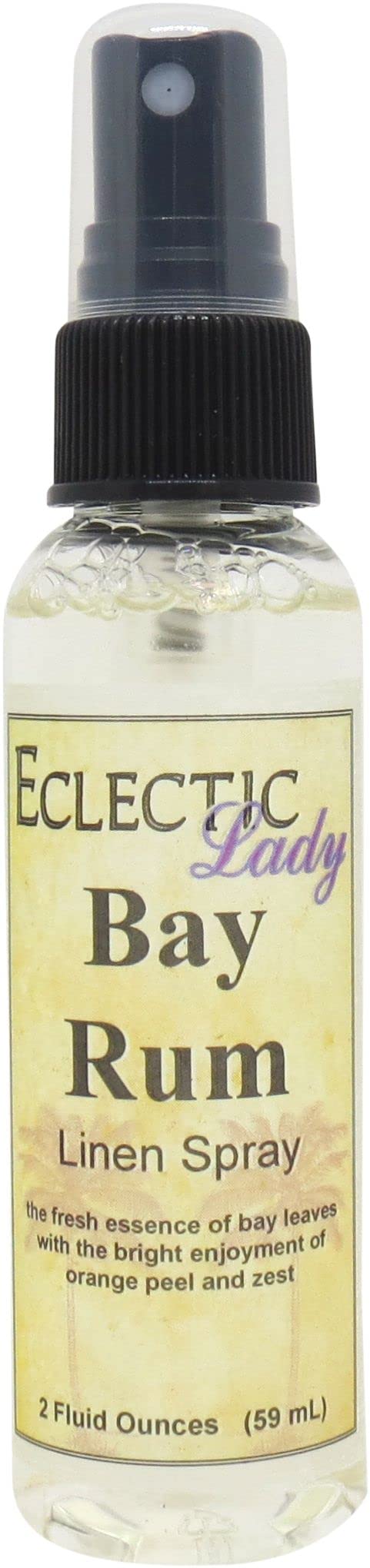 Bay Rum Linen Spray (Double Strength), 16 ounces - Eclectic Lady Sheet and Linen Spray - No Artificial Colors, Parabens, or Preservatives - Long-Lasting Scent for Bed, Fabric & Pillow