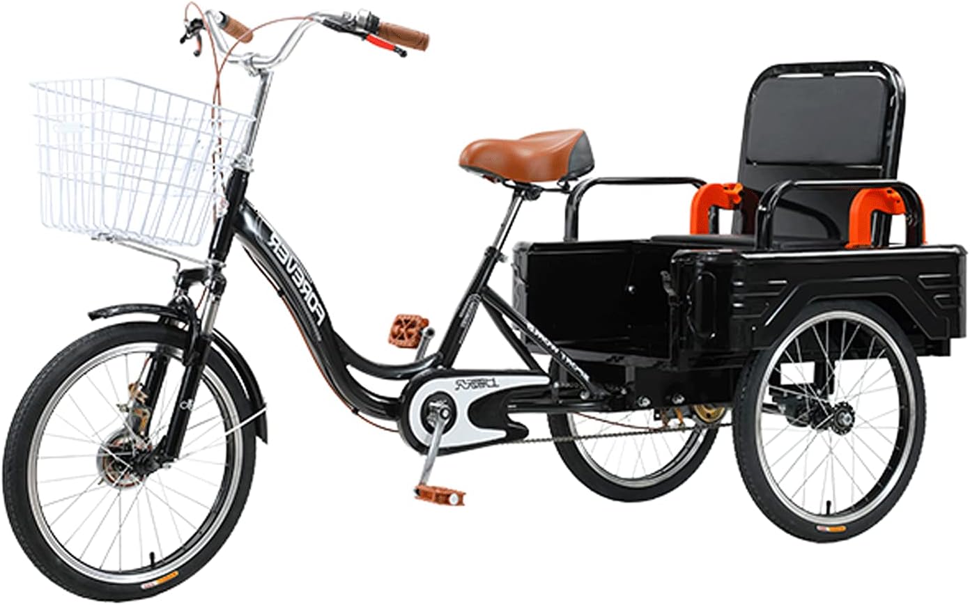 Three Wheel Bike Adult Tricycle Three Wheel Bike Adjustable Backrest Seat Trike Bike Bicycle for Seniors Women Men Trikes Recreation Shopping Cycling Pedalling