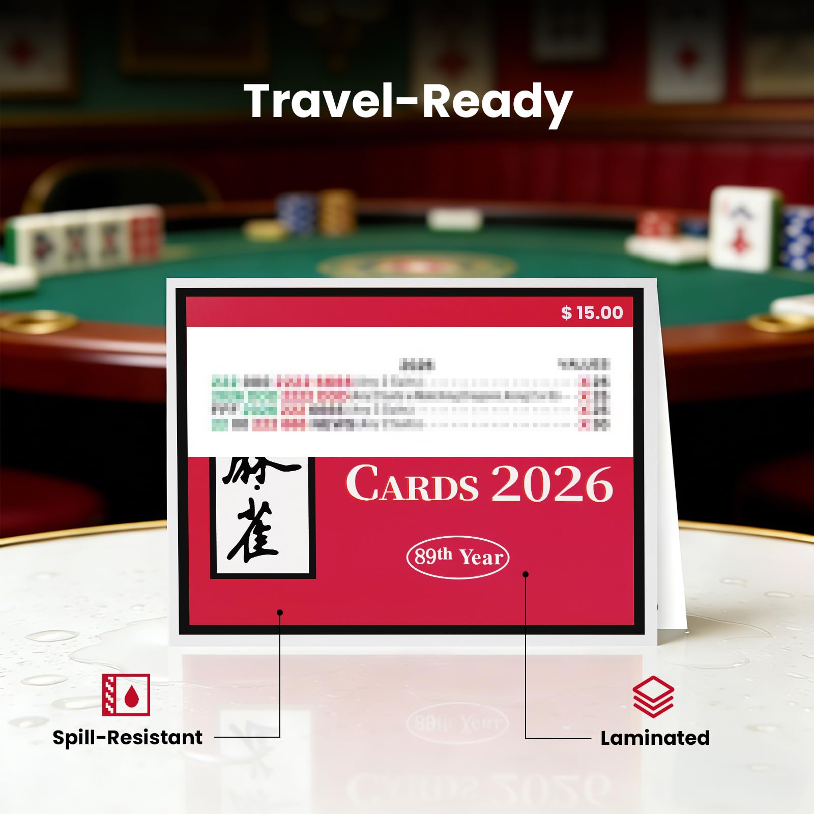 4Pcs Mahjong Card - 2026 Upgrade Large Print American Mahjong Cards Revision, Easy to Read Mahjong Card for Enthusiasts, Holiday Gatherings with Friends & Family — view 4