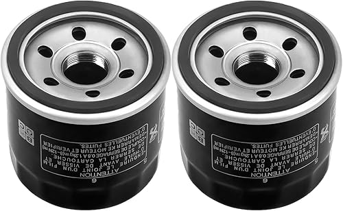 Paquete de 2 filtros de aceite Yerbay compatibles con motocicleta para Suzuki LTF500 F Quadrunner 1998-2002  LTF500F Vinson 4X4 500 2002-2007