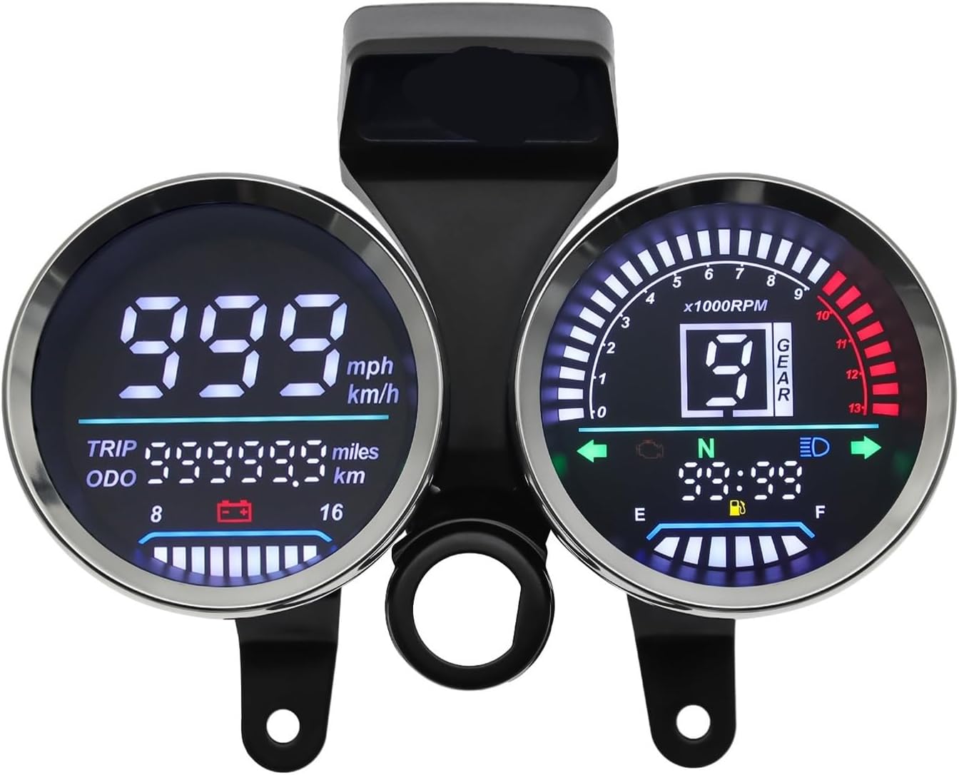 Motorcycle Speedometer Digital Tachometer for GN 125 Motorcycle Dashboard Odometer Gauge Motorcycle Accessories 8-16V Panel