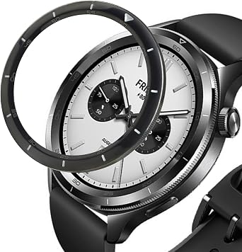 Stainless Steel Bezel Ring for Xiaomi Watch S4/S3 - Black Scale Design