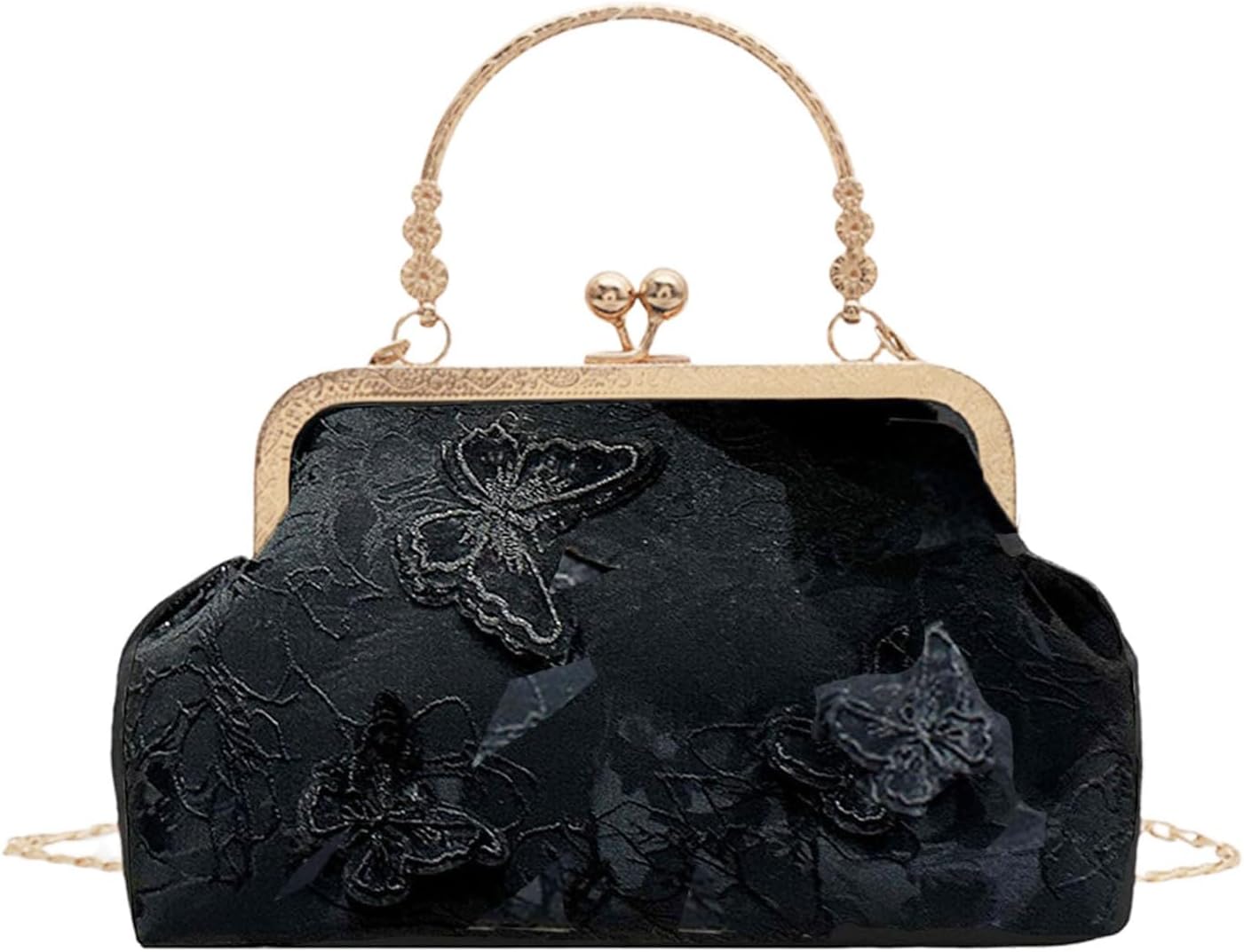 Elegant Embroidered Butterfly Clutch Purse for Women, Retro Crossbody Shoulder Bag, Party Purses Bridal Wedding Handbag
