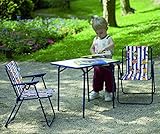 stabiles Stahlrohrgestell BEST 35210020 Kinder-Camping-Klappsessel, blau