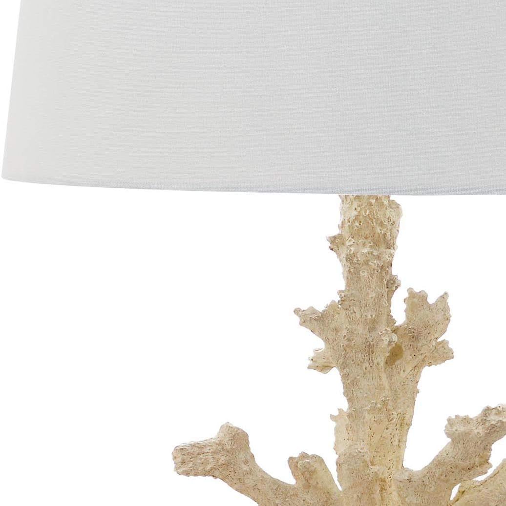 SAFAVIEH Lighting Collection Coral Branch Nautical Coastal Cream 28-inch Bedroom Living Room Home Office Desk Nightstand Table Lamp Set of 2 (LED Bulbs Included)
