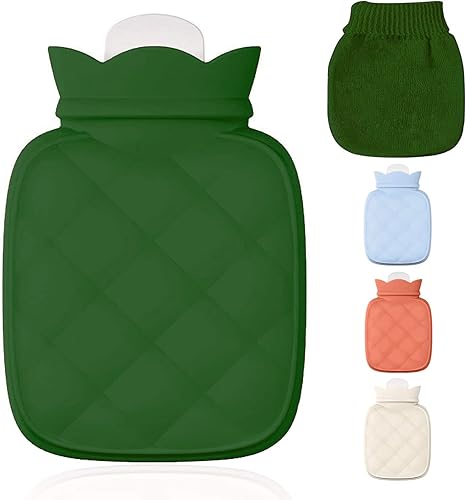 Miniatura 8 de Redify Pequeña bolsa para botella de agua caliente para compresas frías y calientes con cubierta, calefacción por microondas, silicona suave