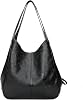 Handbags Brown Black Soft Leather Shoulder Handbag for Women - Large Capacity Stylish Tote BagBlack