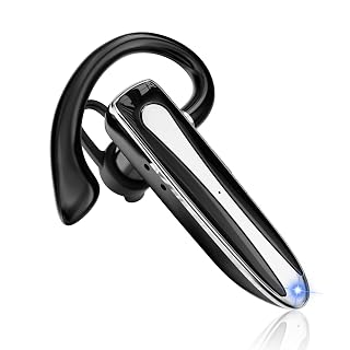 Bluetooth Earpiece V5.3, Wireless Handsfree Headset with Mic, CVC8.0 Noise Cancelling Wireless Earbud Single-Ear Earphone, 24 Hrs Driving Headset for Android, ISO, Laptop, Office, Truck Driver - Amazon product rated Grade B