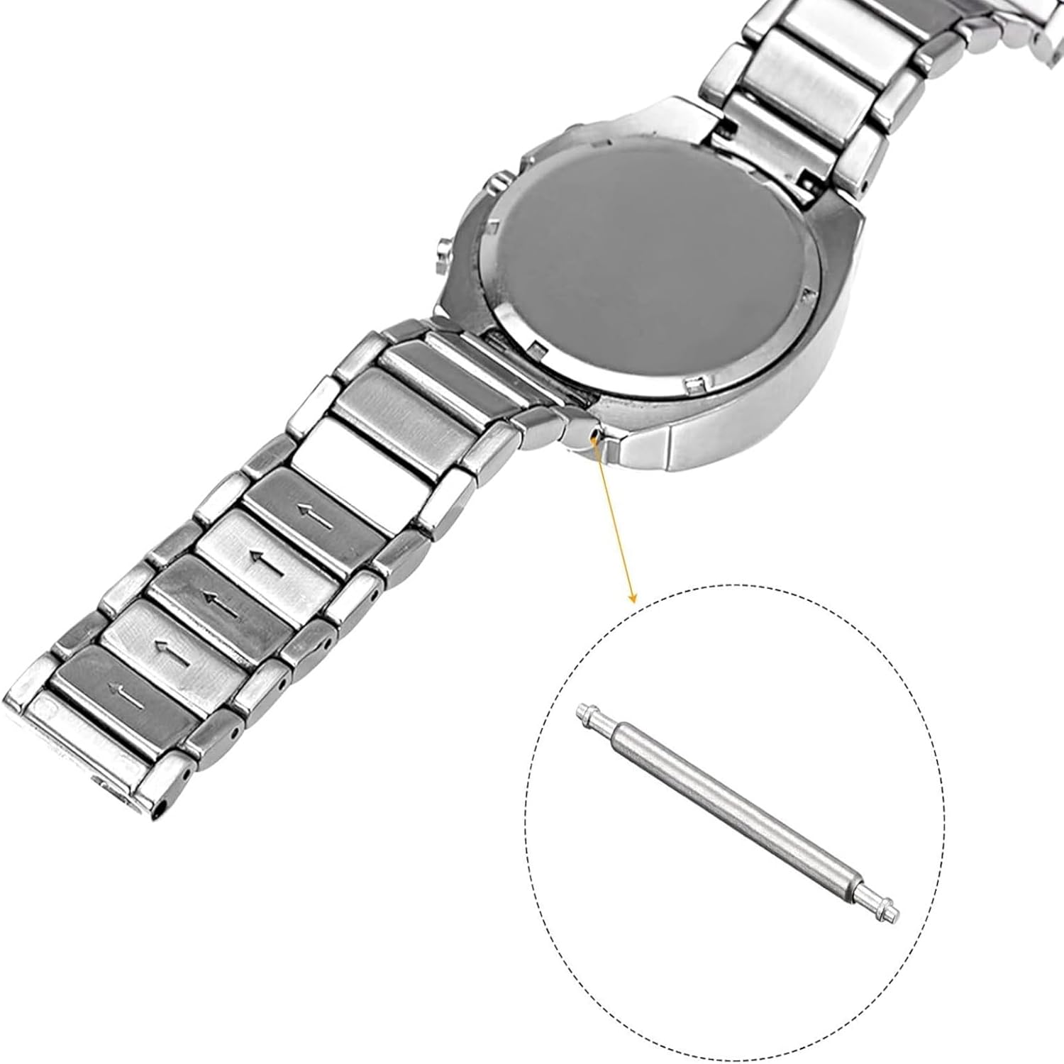 NUHUi Watch Spring Bar Tool Watchs Link Removal Kit Bracelet Strap Removal Tools Watchmaker Repair Kits Come with 108PCS (8-25mm) Spring Bars