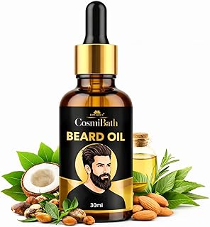 CosmiBath Luxury Beard Care Oil for Men, 30ml – Natural Botanical Blend for Beard Growth, Smoothness & Daily Grooming Price In India