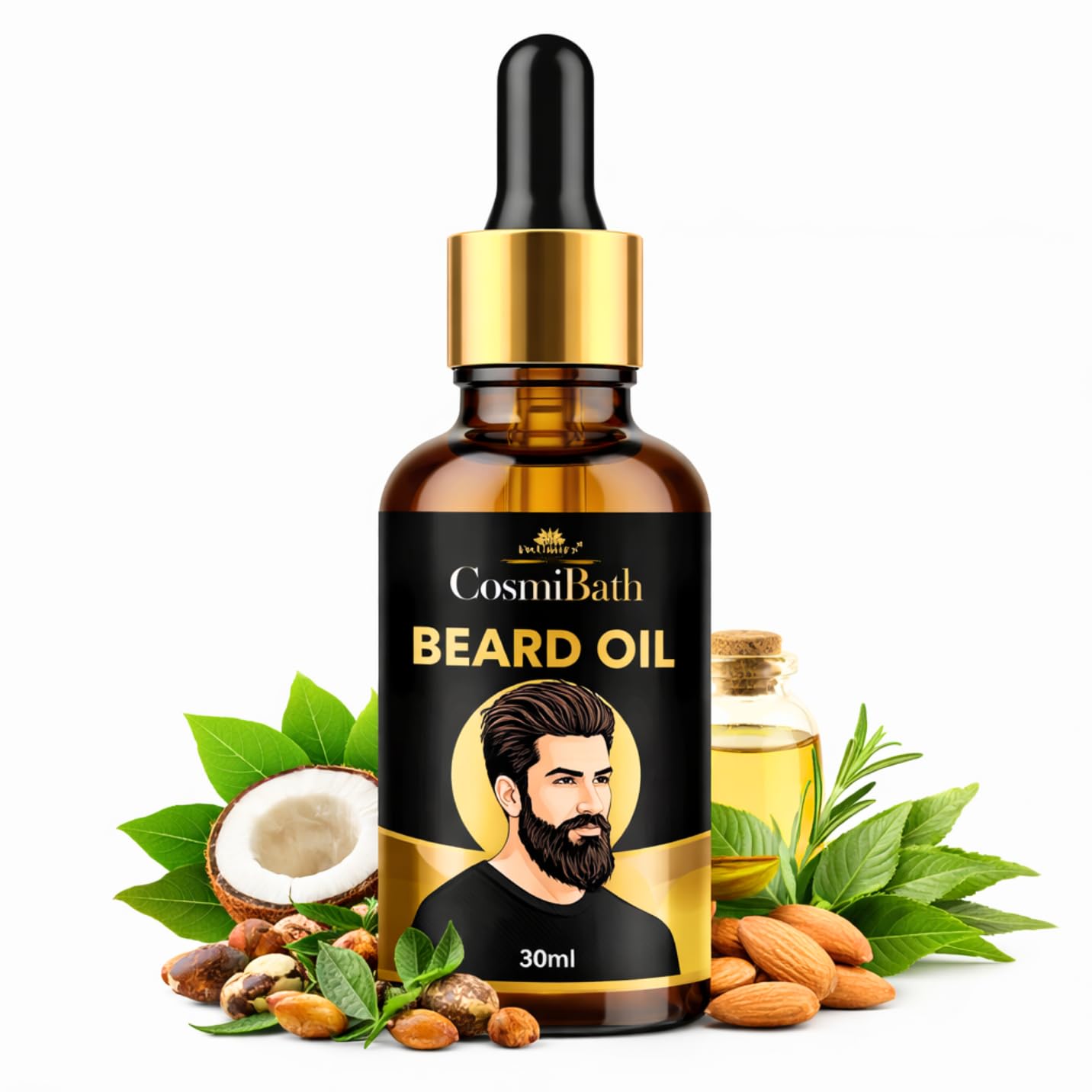 CosmiBath Luxury Beard Care Oil for Men, 30ml – Natural Botanical Blend for Beard Growth, Smoothness & Daily Grooming - Review, Price and Buying Guide
