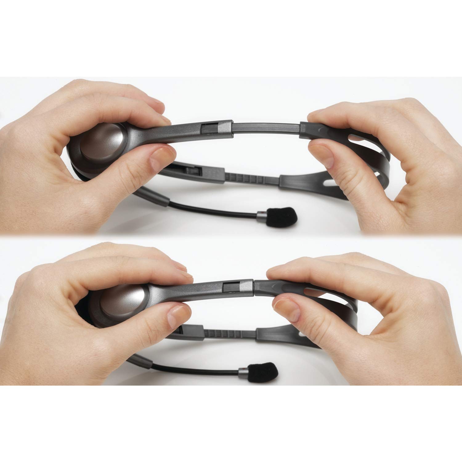 Logitech H111 Cuffie Cablate per Computer, Stereo con Microfono, Cancellazione Rumore, ‎Jack Audio da 3.5 mm, PC, Mac, Laptop, Smartphone, Tablet - Nero