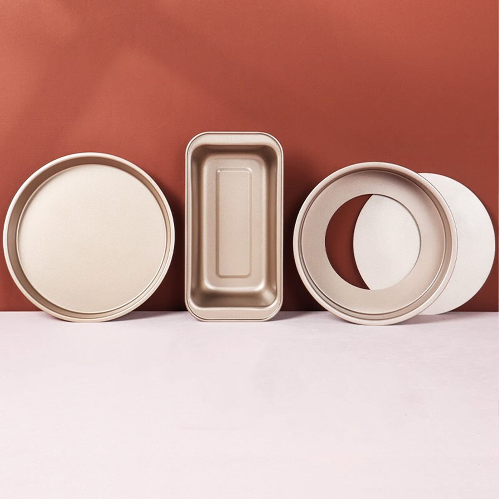 Küchenutensilien Antihaft-Backformen-Set, 3-teilig, bestehend aus Kastenform, runder Kuchenform, Pizzaform und hochwertiger Backform aus Kohlenstoffstahl mit Antihaf