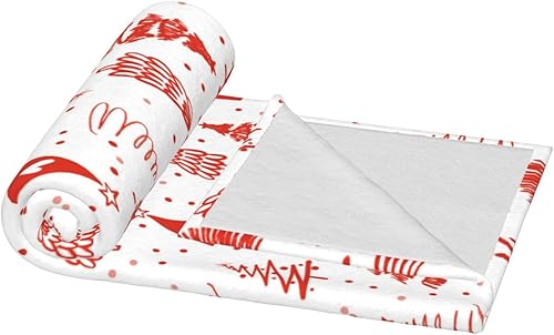 Miniatura 8 de JOOCAR Manta de Navidad a cuadros de búfalo rojo, manta de gnomo de Navidad para picnic, camping, viajes, ligera, mullida, acogedora, para sala de