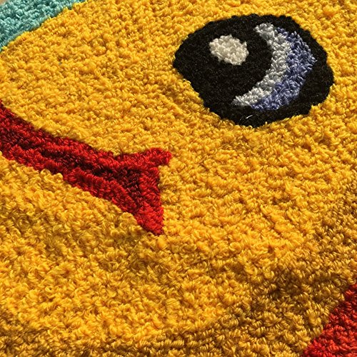 Ustide Cute Fish Rug Blue Handmade Bath Mat Animal Rugs For Kids Washable Non-Skid Floor Rugs For Bedroom Doormats 2X3 #TOP2