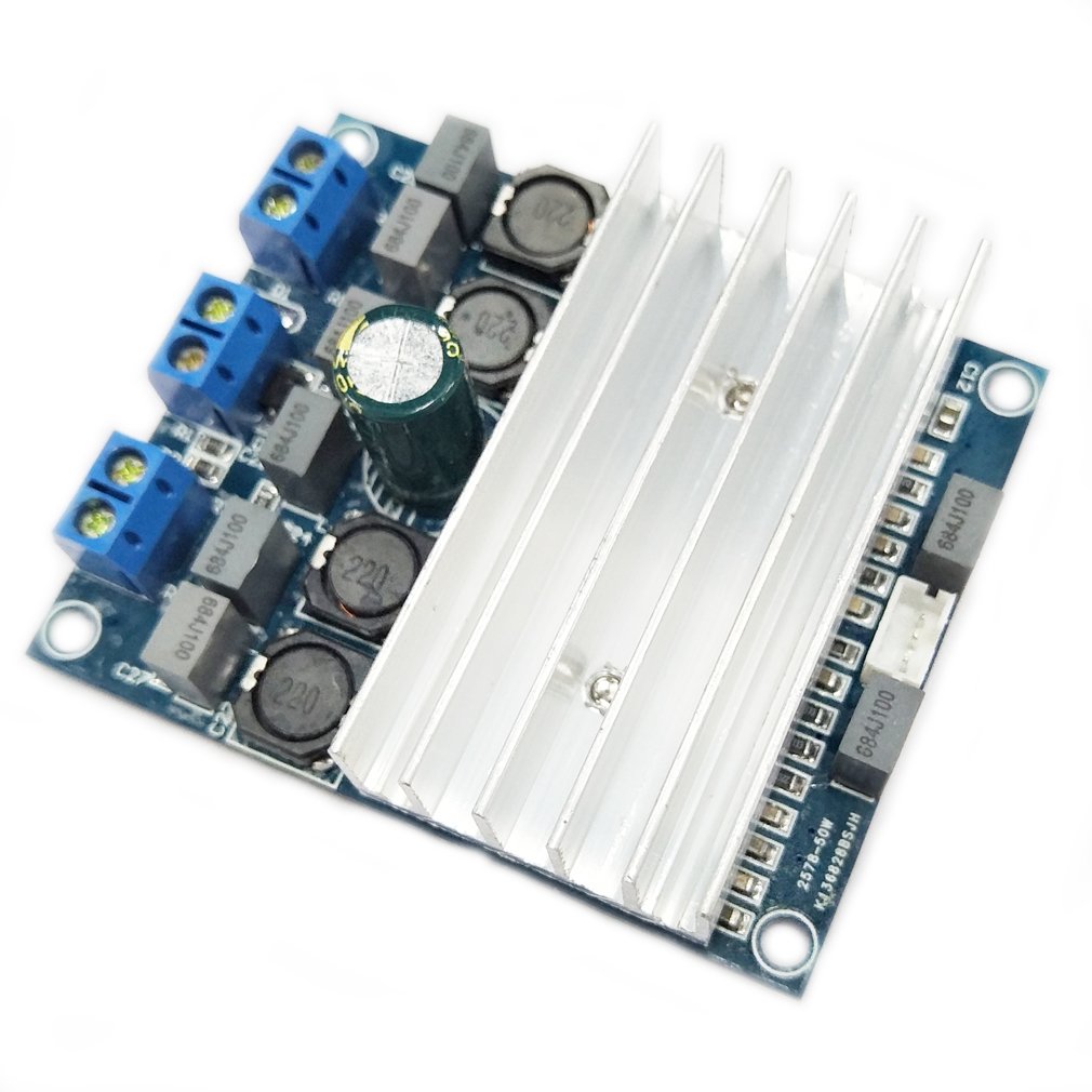 HiLetgo TDA7492 2x50W D Class High Power Digital Amplifier Board AMP with Radiator 10-26V