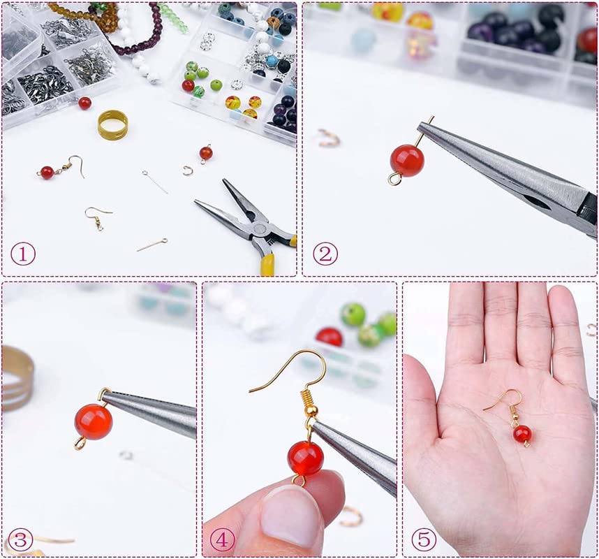 DIY Crafts 300 Grm, Chrome Gold, Earring Making Supplies Kit with Style Earring Hooks, Earring Backs, Earrings Posts and Earring Mak (300 Grm, Chrome Gold) 2