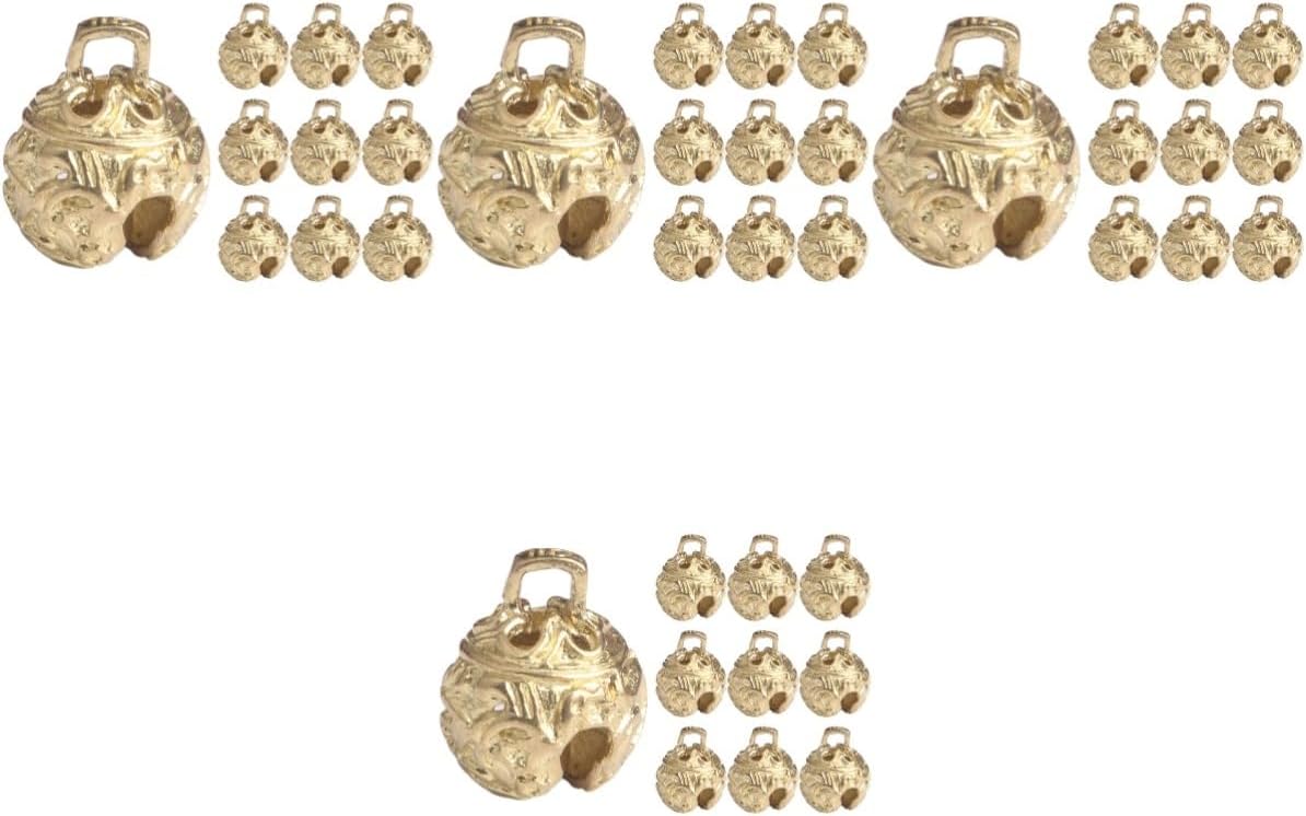 40pcs Vintage Mini Bells for Crafts Hanging Bells for Christmas Decorations Wind Chimes Projects for Keychains Bracelets and Holiday Ornaments