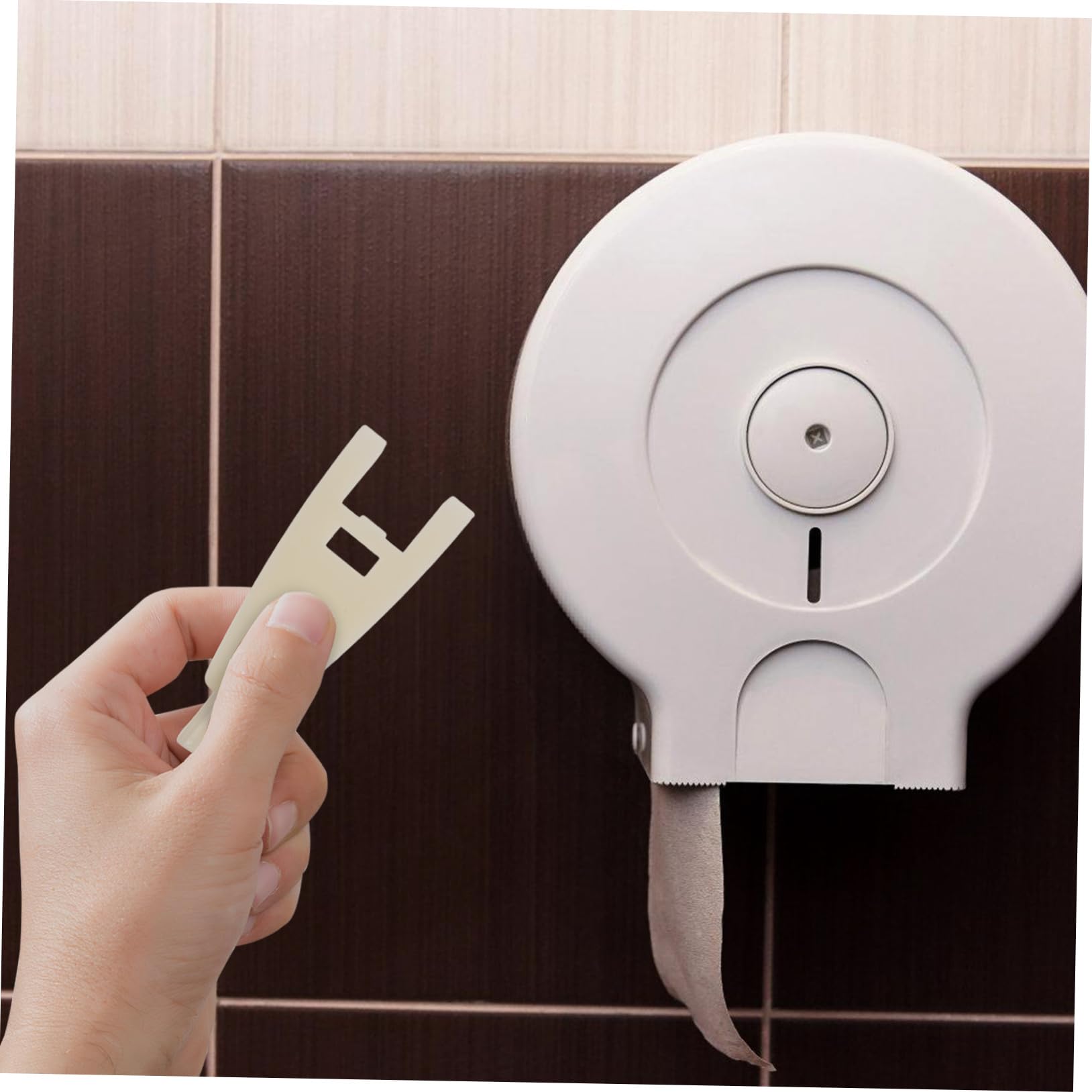 Llave Dispensadora De Papel Higiénico con Cerradura Compacta para Baño Oficina Y Hotel