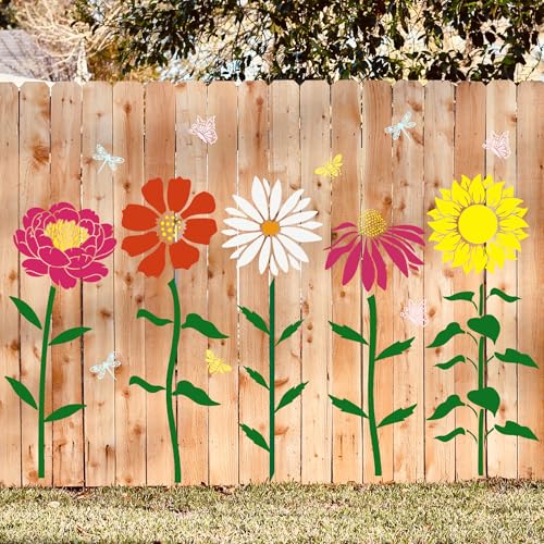 Large Flower Stencils for Wood Fence Floral Stencil by zosylley - Image 3