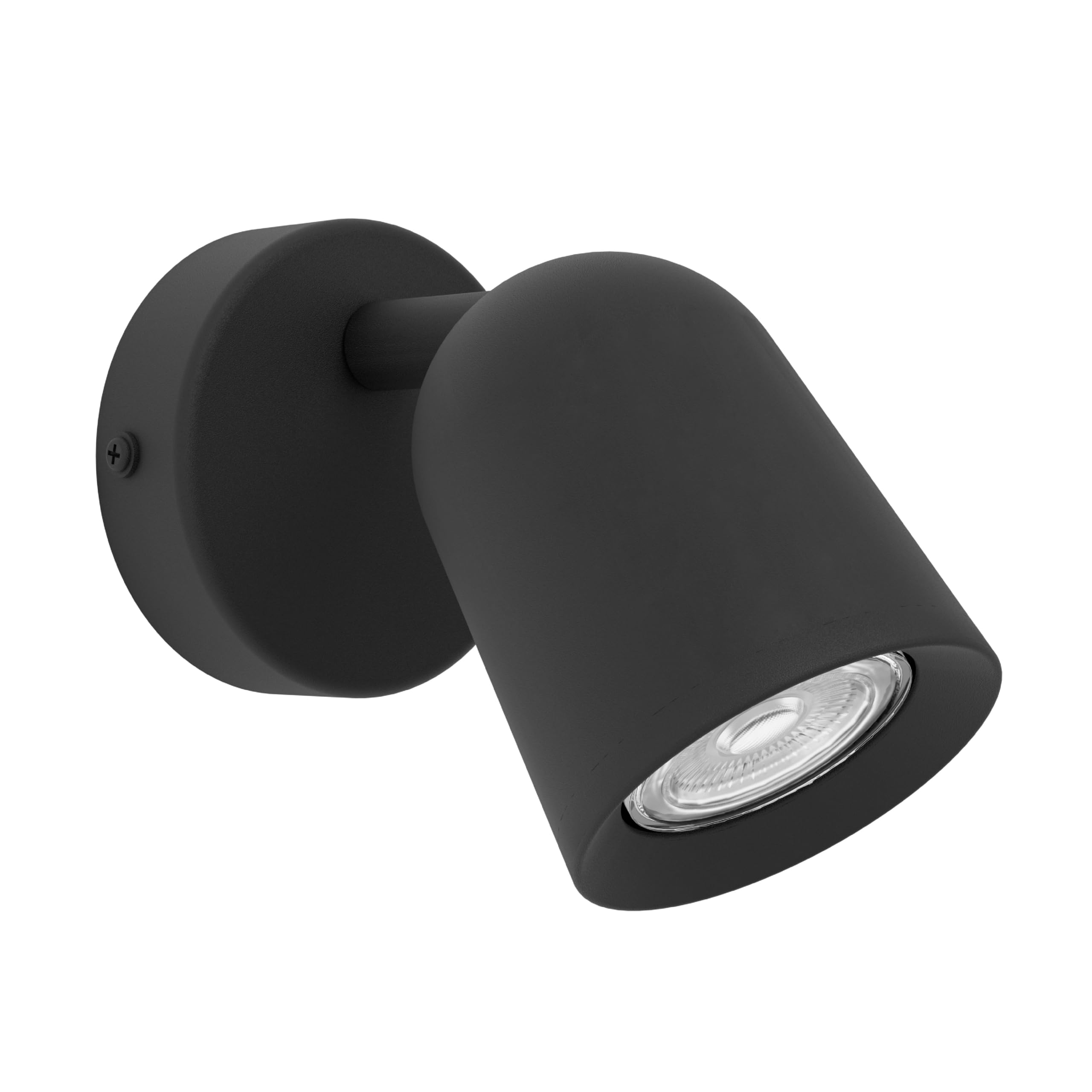 Eglo Bedside Wall Light Camaldoli, Indoor lamp with Adjustable spot Light, Reading lamp, Bedroom and Living Room Lighting, Black Steel, GU10 Socket