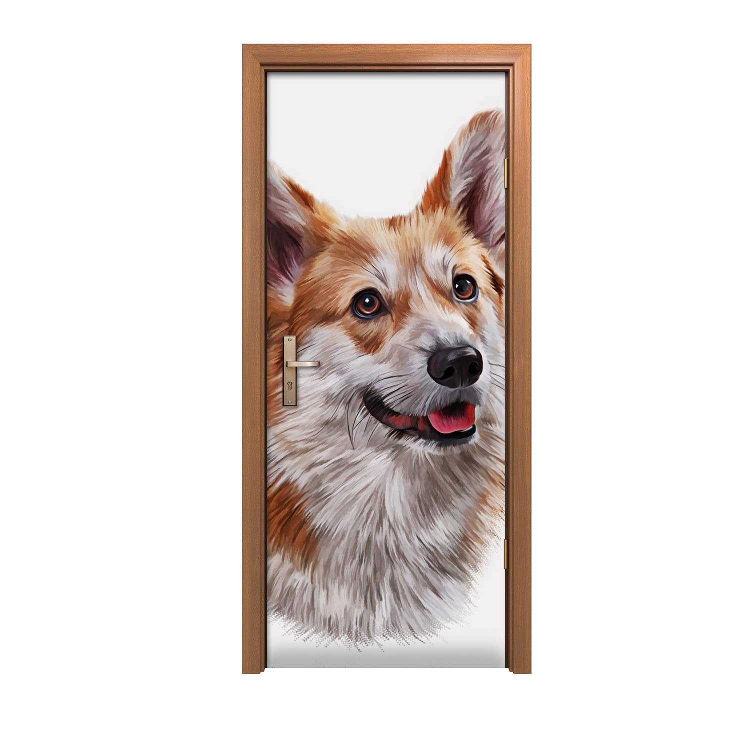 Autocollant de porte 90x200cm Coloray Chien - Décoration murale design