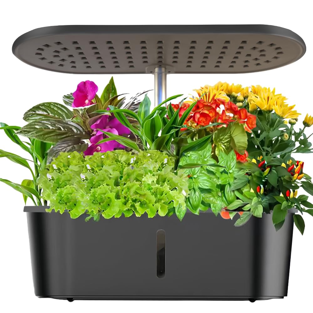 Kavolet Lumière pour plantes d'intérieur, système hydroponique, écran tactile, 24 W, 104 LED, lumière de croissance à spectre complet avec pompe à eau, 2080 lm, réservoir d'eau de 3,6 l, hauteur