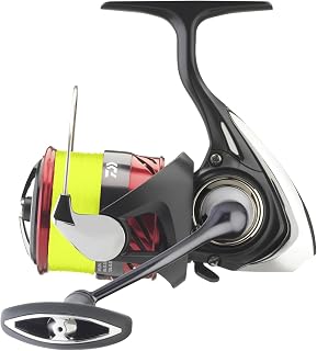 DAIWA 23 NINJA LT, preenrollado con trenzado J amarillo X4, carrete de pesca giratorio, arrastre frontal