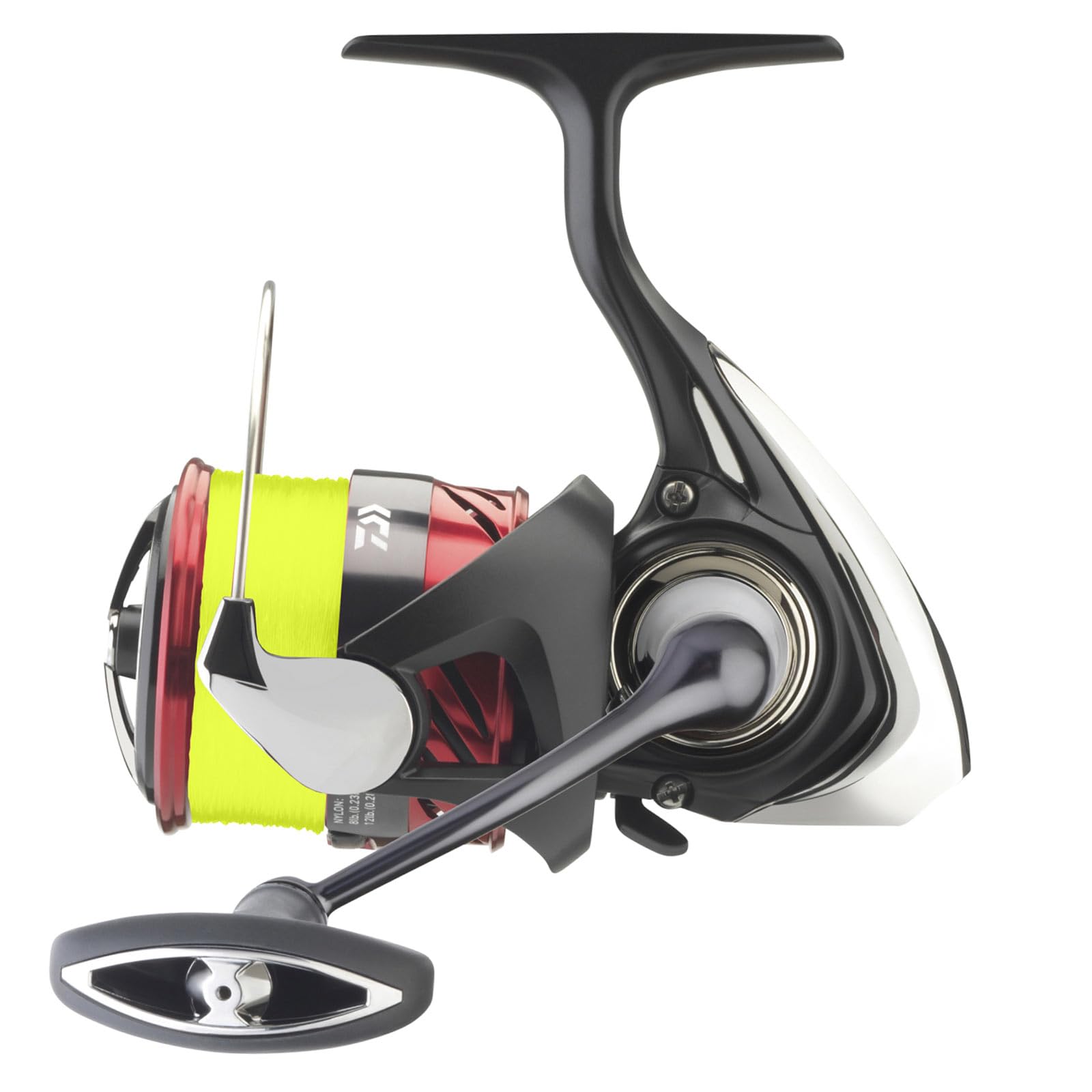 DAIWA 23 Ninja LT, Bespult mit Gelbem J-Braid X4, Angelrolle, Spinnrolle, Frontbremse