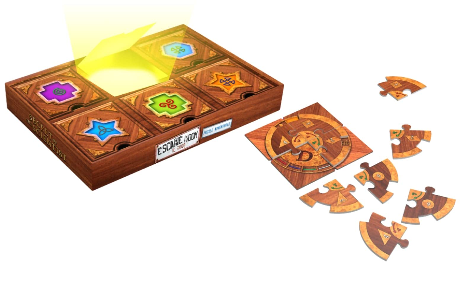 Cranio Creations- Escape Room Puzzle Il Segreto della Scienzata Police Gioco in Scatola, Colore Rosso, CC274