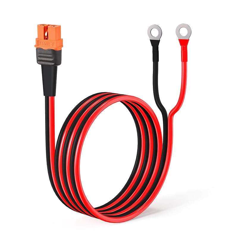 Cabo XT60i fêmea para terminal olhal ELFCULB 12AWG para bateria e estação de energia portátil 1,52 m