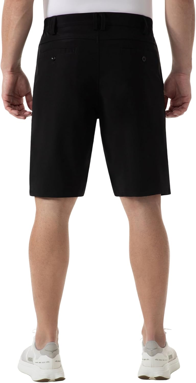 SIX ISLANDS Men's Golf Hybrid Shorts 9 Inch Inseam with Pockets Quick Dry Stretch Flat Front Casual Work Dress Shorts for Men - Image 2