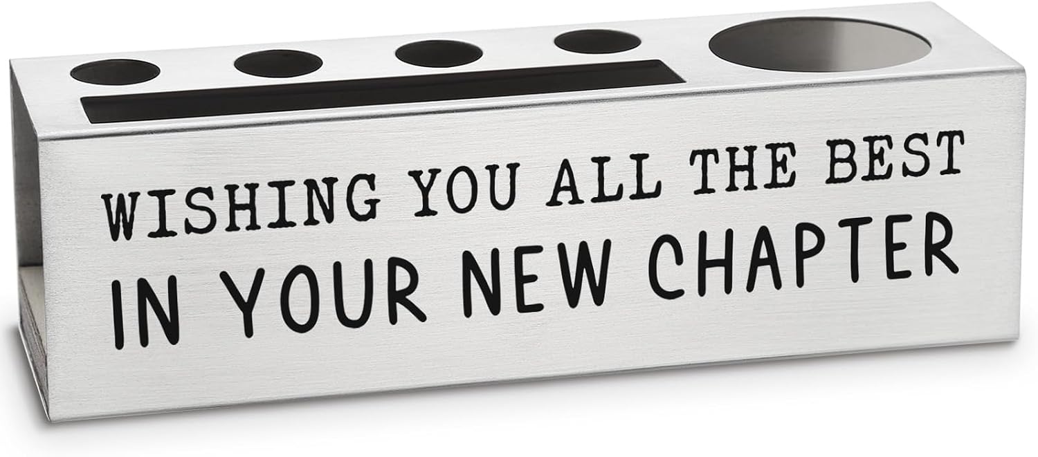 vizuzi New Chapter Gifts, Congratulations New Chapter Pencil Holder, New Job Gift for Colleague, Promotion Gift for Coworker, Graduation Farewell Gifts for Friend Pencil Holders & Pen Holders Zgg12