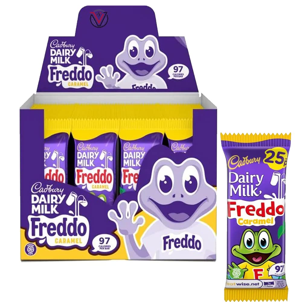 Dairy Milk Freddo Caramel Chocolate Bar 19.5g x 60 Bars 25p PMP - Full Box